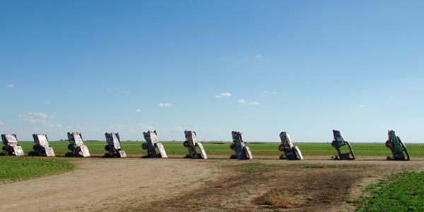 Photo courtesy Tim Falconer The infamous Cadillac Ranch in Texas